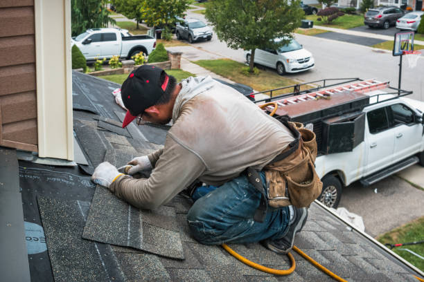 Professional Gutter Repair And Installation technician working in Line Lexington, PA